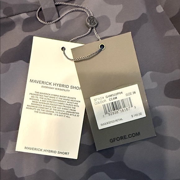 G/FORE Dark Gray Camo Flat Front Shorts - Picture 2 of 4